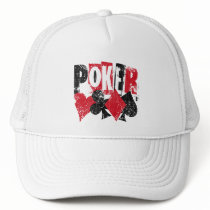 POKER - DISTRESSED AND AGED STYLE HATS