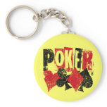 POKER - DISTRESSED AND AGED STYLE KEYCHAIN