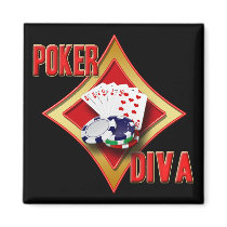 POKER DIVA FRIDGE MAGNETS