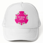 POKER DIVA POKER CHIP hats