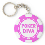 POKER DIVA POKER CHIP KEYCHAINS