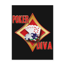 POKER DIVA POST CARD