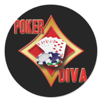 POKER DIVA STICKERS