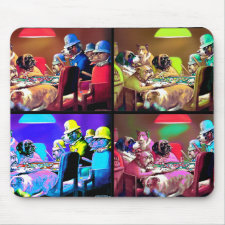 Poker Dogs Pop Art mousepad