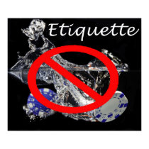 Poker etiquette posters