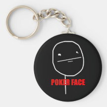 Poker Face - Black Keychain