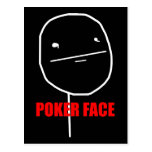 Poker Face - Black Postcard