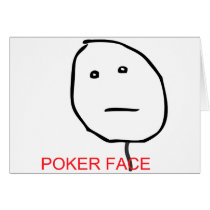 Poker Face Greeting Card