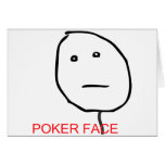 Poker Face Greeting Card
