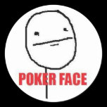 Poker Face Meme Sticker