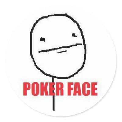 Poker face meaning