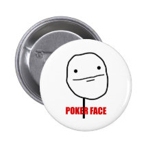 poker face pinback buttons