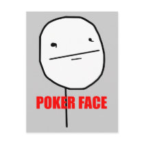Poker Face Postcard
