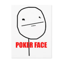 Poker Face - Postcard