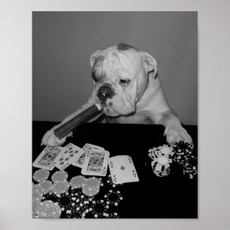 poker face print
