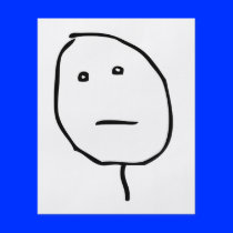 Poker Face Rage Face Meme Flyer Design