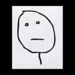 Poker Face Rage Face Meme Flyer Design