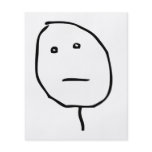 Poker Face Rage Face Meme Flyer Design