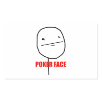 Poker Face - Rectangle Stickers