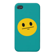 Poker Face Smiley face iPhone 4/4S Cases