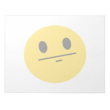 Poker Face Smiley face Memo Note Pad