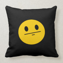 Poker Face Smiley face Pillow