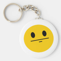 Poker Face Smiley Key Chains