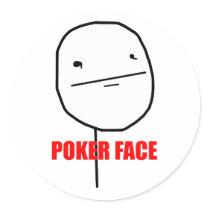 Poker Face Sticker