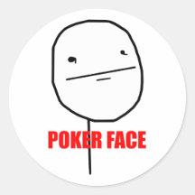 Poker Face Sticker