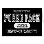 Poker Face University Dark Greeting Cards
