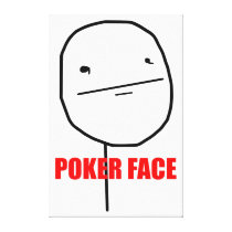 Poker Face - Wrapped Canvas