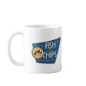 Poker - Fish & Chips mugs by pokerwares Poker - Fish & Chips mugs