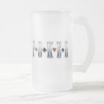 Poker frosted beer mug