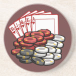 Poker game night coaster