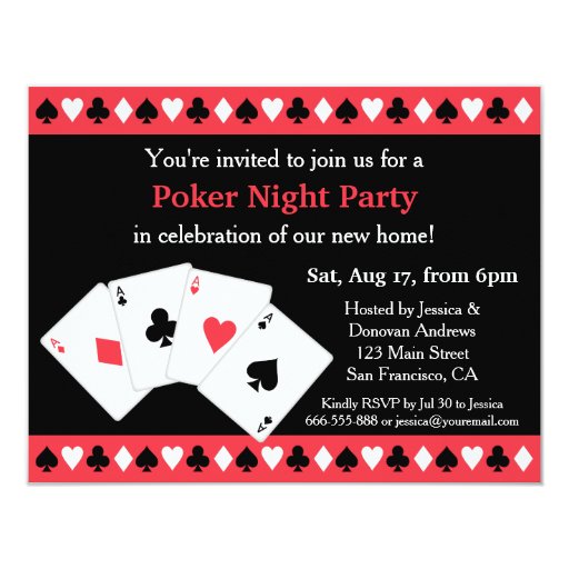 Invitations for poker party