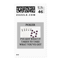 poker game player joke postage stamp