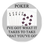 poker game player joke round sticker