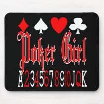 Poker girl mousepad mousepads