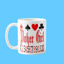 Poker girl mugs