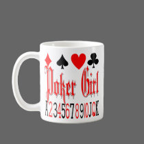 Poker girl mugs mugs