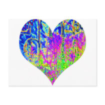 Poker Graffiti Heart Postcards