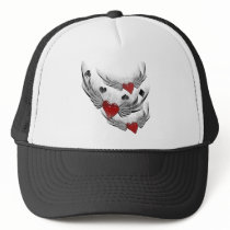 Poker Heart Wings Hat