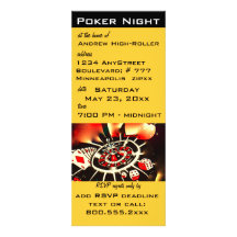 Poker Night Casino Theme Invite