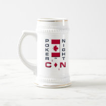 Poker Night in Canada Beer Stein Mug - front/back