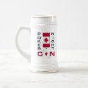 Poker Night in Canada Beer Stein Mug - front/back