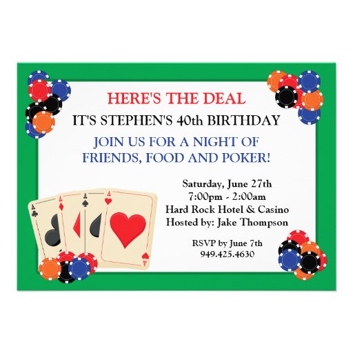 Poker Party Invitation