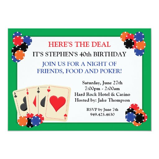 Poker Party Invitation | Zazzle