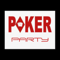 POKER PARTY Invitation Postcards!