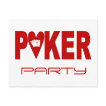 POKER PARTY Invitation Postcards! by vegasdusoleil POKER PARTY Invitation Postcards!