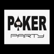 POKER PARTY Invitation Postcards!